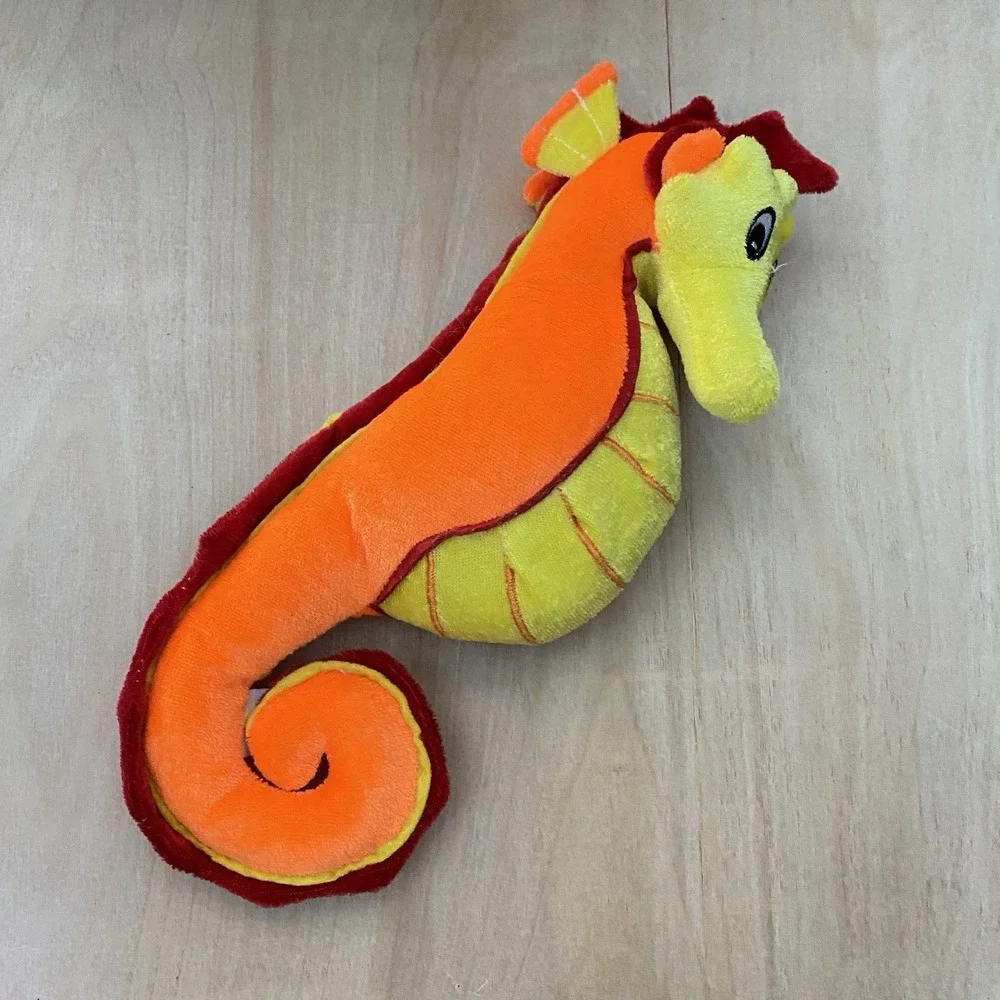 Plush Orange Yellow Sea‎ Horse 11 inch Stuffed Animal Seahorse Ocean BJ Toy Co.